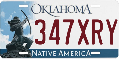 OK license plate 347XRY
