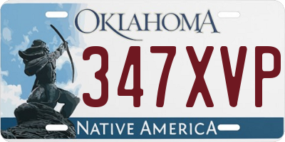 OK license plate 347XVP