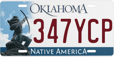 OK license plate 347YCP