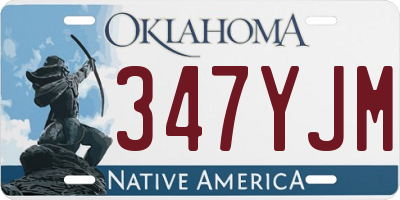 OK license plate 347YJM