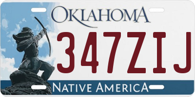 OK license plate 347ZIJ
