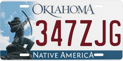 OK license plate 347ZJG