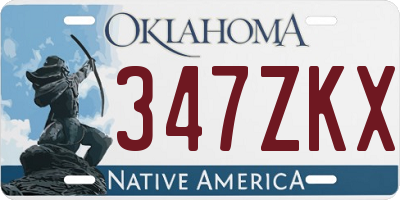 OK license plate 347ZKX