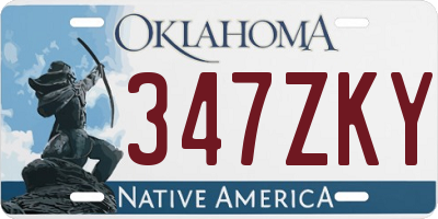 OK license plate 347ZKY