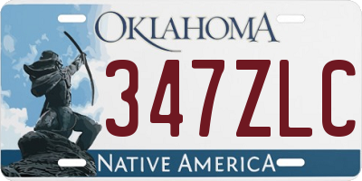 OK license plate 347ZLC