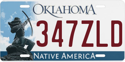 OK license plate 347ZLD