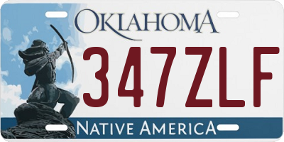 OK license plate 347ZLF