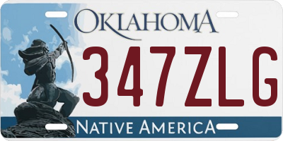 OK license plate 347ZLG