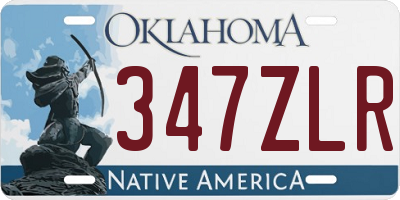 OK license plate 347ZLR