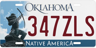 OK license plate 347ZLS