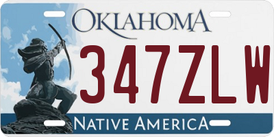 OK license plate 347ZLW