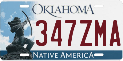 OK license plate 347ZMA