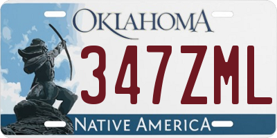OK license plate 347ZML