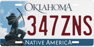 OK license plate 347ZNS