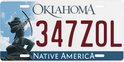 OK license plate 347ZOL