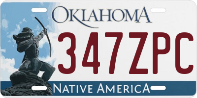 OK license plate 347ZPC
