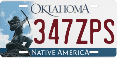 OK license plate 347ZPS