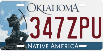OK license plate 347ZPU