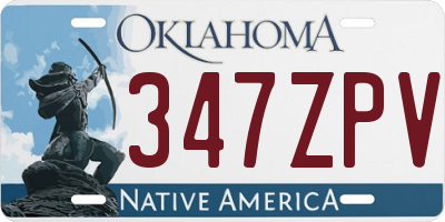 OK license plate 347ZPV