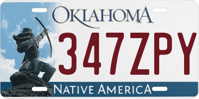 OK license plate 347ZPY
