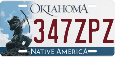 OK license plate 347ZPZ