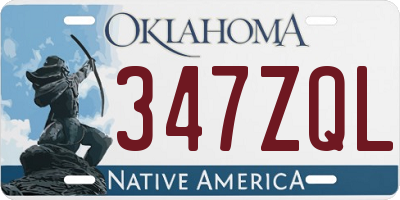 OK license plate 347ZQL