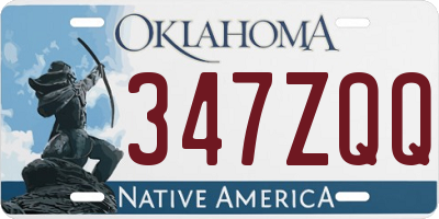 OK license plate 347ZQQ