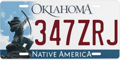 OK license plate 347ZRJ