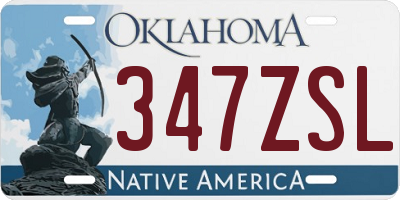 OK license plate 347ZSL