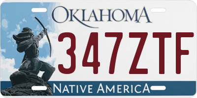 OK license plate 347ZTF