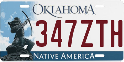 OK license plate 347ZTH