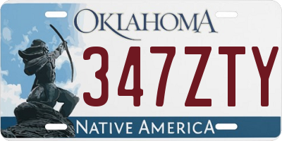 OK license plate 347ZTY