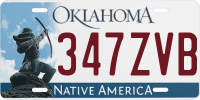 OK license plate 347ZVB