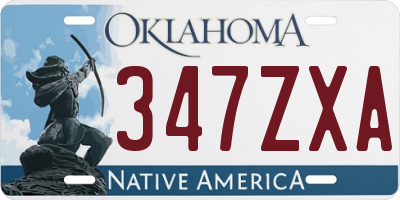 OK license plate 347ZXA
