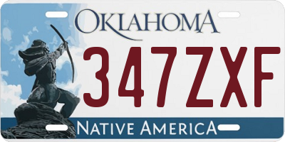 OK license plate 347ZXF