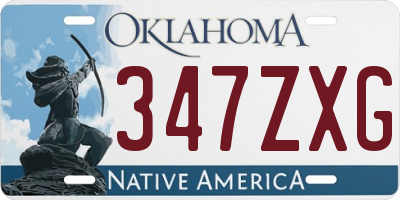 OK license plate 347ZXG