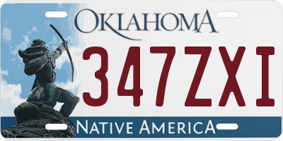 OK license plate 347ZXI