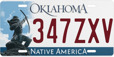 OK license plate 347ZXV