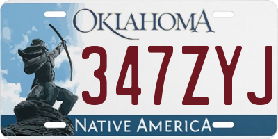 OK license plate 347ZYJ
