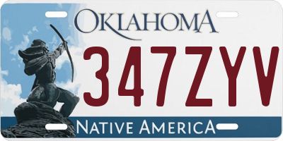 OK license plate 347ZYV