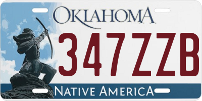 OK license plate 347ZZB