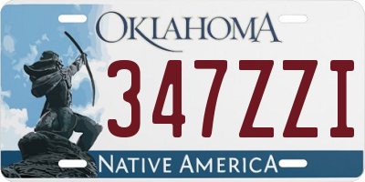 OK license plate 347ZZI