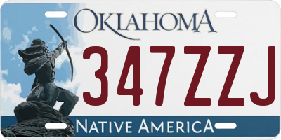 OK license plate 347ZZJ