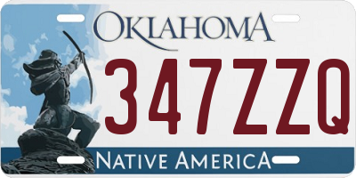 OK license plate 347ZZQ