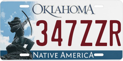 OK license plate 347ZZR