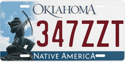 OK license plate 347ZZT