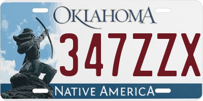 OK license plate 347ZZX