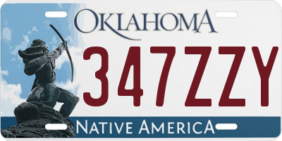 OK license plate 347ZZY