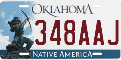 OK license plate 348AAJ