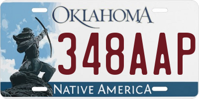 OK license plate 348AAP